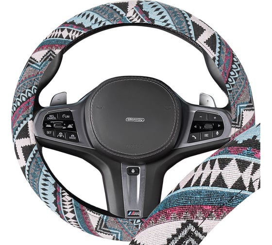 Оплетка SKYWAY кожа натуральная M Asia-1 Цветная